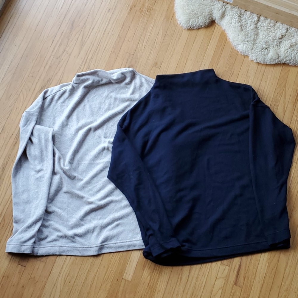 Uniqlo Long Sleeve Tees - Gray and Navy